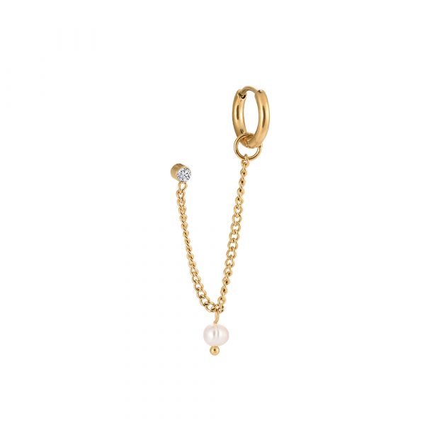 Ohrring | Chain Pearl (pro Stück)