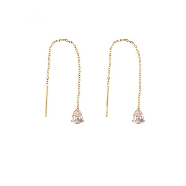 Ohrring | Diamond Drop Chain