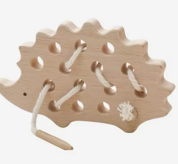 Fädelspiel Igel | Holz