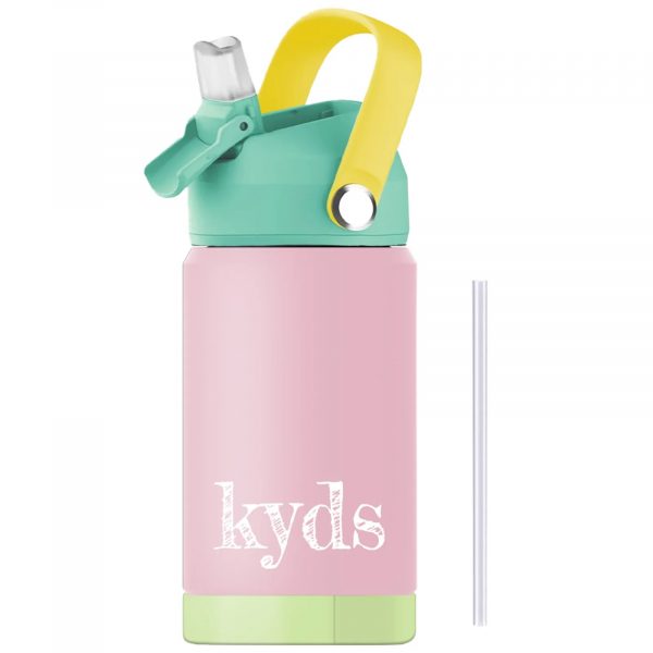 KYDS | Trinkflasche | Rosa-Bright Green 350 ml
