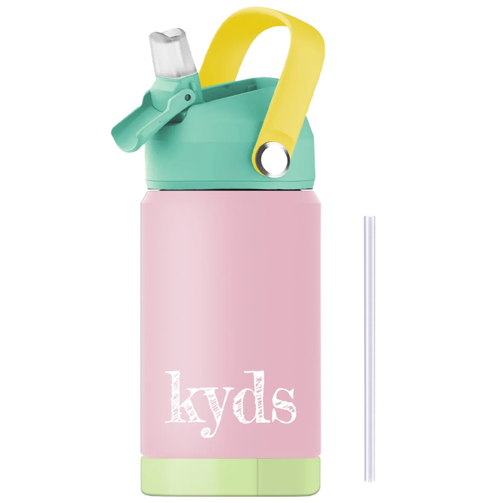 KYDS | Trinkflasche | Rosa-Bright Green 350 ml