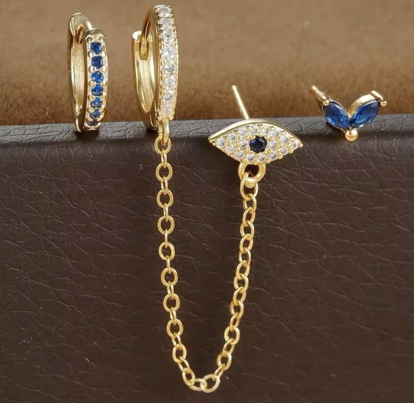 Ohrring | Nazar Chain Hoop (pro Stück) – Bild 2